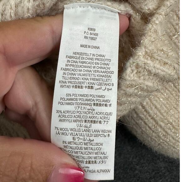 Boden Sparkle Ribbed Fluffy V-Neck Sweater US 16 18 1X XL - Picture 6 of 9